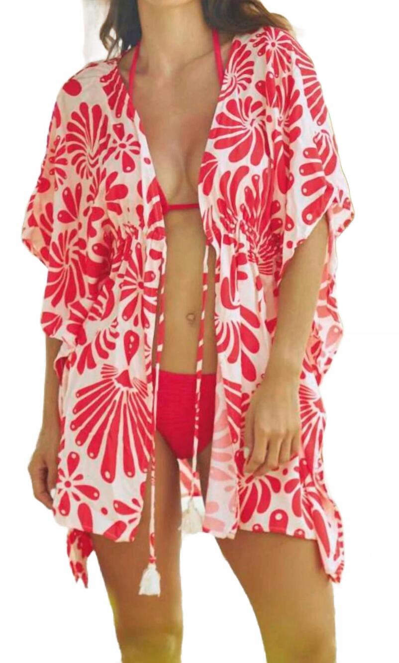 NEW DULZAMARA shoal bay kimono in red